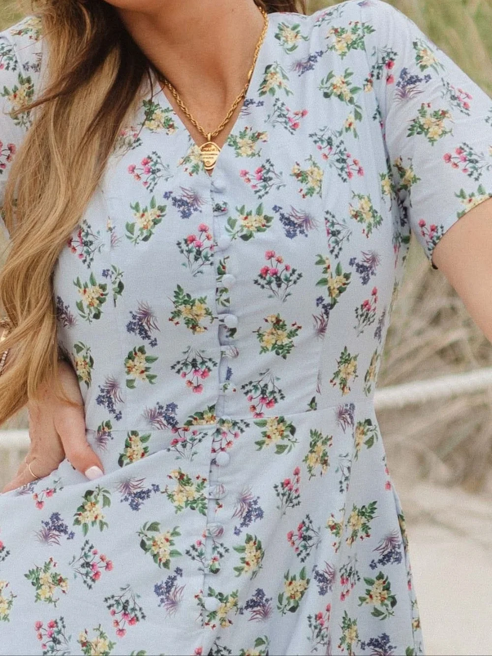 Ivy City Co Dress Allie Blue Floral 16 NWT 100% Cotton - Picture 2 of 6